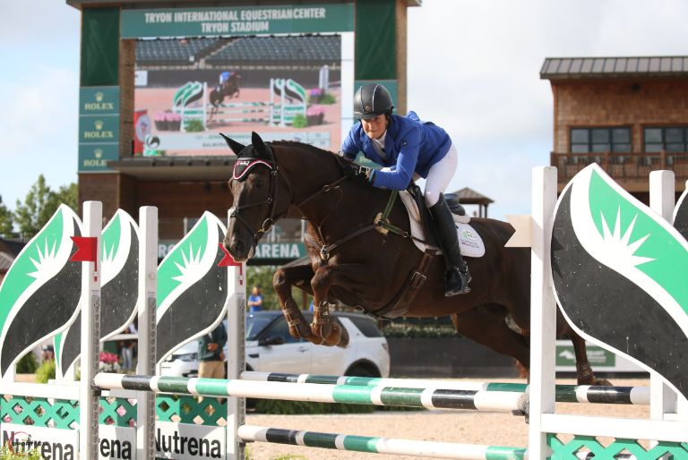 Jumping on horse