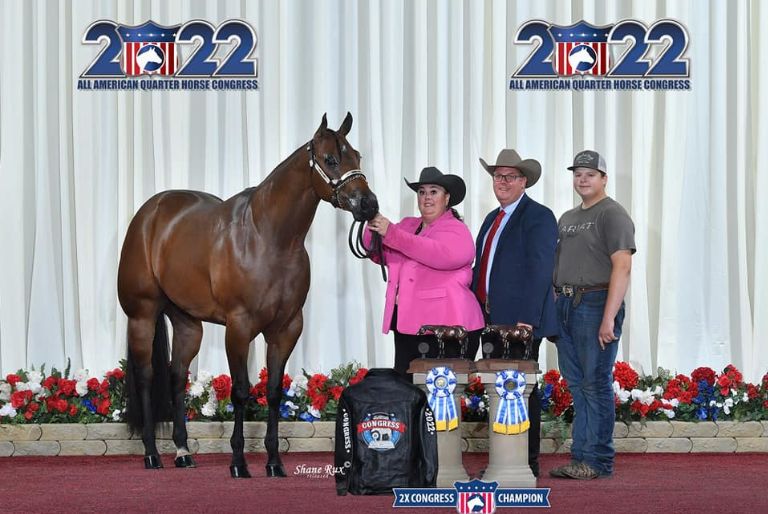 Womam winning horse award
